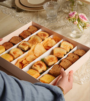 Boîte de trempette pour sauce croissants beignets personnalisée écologique Boîte d'emballage en papier pour sushi gâteau pâtisserie boulangerie biscuits brownie avec sauce trempette