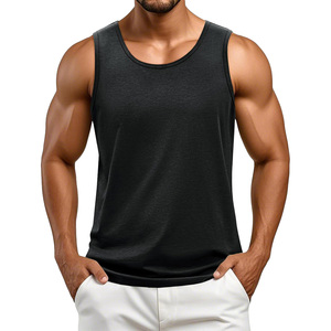 Mens <b>Sleeveless</b> Athletic Tank <b>Top</b> Muscle Fit Gym Workout Summer Casual Tee Breathable Lightweight Sport Vest Fashion - Product Image 1