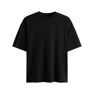 T-shirt décontracté pour homme de grande taille, logo personnalisable de haute qualité, couleur unie, 200 g/m², spandex/coton/fibre de bambou, toile - Product Image 1