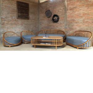 Ensemble de canapés en rotin de style contemporain pour l'extérieur, meubles de patio élégants pour les jardins et les espaces de villégiature - Product Image 5