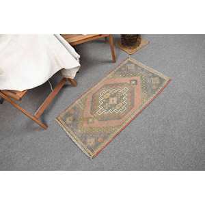 Alfombra turca Vintage Bohemia Rosa Beige 170X320cm Material de lana respaldo de látex Patchwork Rectangular para cabecera de entrada - Product Image 3