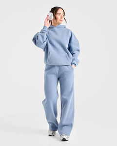 High Demand <b>Oversize</b> Woman's Hoodies & Jogger Blue Tracksuit Pullover Sweatshirts And Pants Breathable Custom Logo <b>Sweatpants</b> - Product Image 6