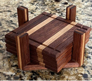 Sous-verres classiques en bois pour accessoires de cuisine - Tapis ronds écologiques - Product Image 2