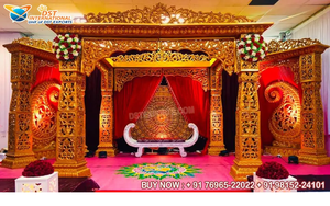 Jodha Akbar mandap ออกแบบโดย DST exports ติดตั้งง่ายการออกแบบที่สวยงามงานแต่งงานแบบดั้งเดิมของอินเดีย Mandap USA - Product Image 5