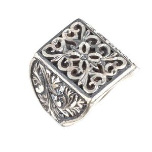 925 Sterling <b>Silver</b> <b>Mens</b> Gemstone <b>Ring</b> with Cut Stone Setting <b>for</b> Wedding or Everyday Wear-GRS Certified - Product Image 3