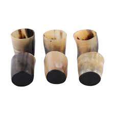 Tasses à corne de Viking en verre naturel faites à la main Tasse à corne à boire de style animal avec technique polie en agate - Product Image 4