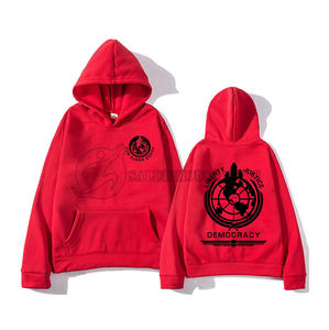 Men's Casual Cotton Fleece Hoodie Solid Color Long Sleeves Custom Logo Printed Comfortable <b>Winter</b> <b>Coat</b> <b>Hooded</b> Collar Plain Dyed - Product Image 3