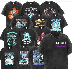 Surdimensionné Vintage t-shirts pour hommes coton lavage à l'acide t-shirt solide coupe ample t-shirts entraînement Gym t-shirt basique décontracté hauts t-shirts - Product Image 2