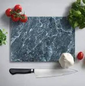 Planche à découper en marbre naturel, plateau de service de cuisine, plateau en marbre blanc fait main, écologique - Product Image 1
