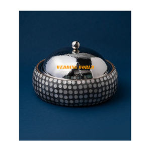 Marmite en acier inoxydable avec dôme autocollant en bois Casserole de qualité supérieure Réchauffeur d'aliments en métal fantaisie classique et élégant - Product Image 2