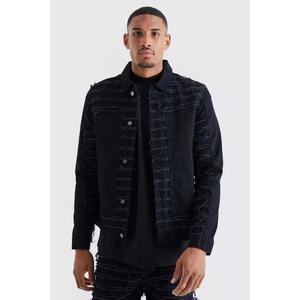 แจ็กเก็ตผ้ายีนส์ย้อนยุคคลาสสิกสำหรับผู้ชายแจ็คเก็ตทรงหลวมสำหรับใส่ทำงานของผู้ชายสำหรับฤดูใบไม้ร่วงและฤดูหนาว - Product Image 5