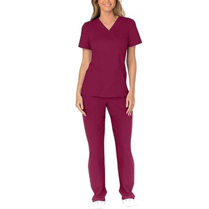 2025 ensembles d'uniformes de gommage du personnel médical personnalisés Scrubs d'allaitement haut de gamme Scrubs d'hôpital d'été en spandex pour les médecins - Product Image 1