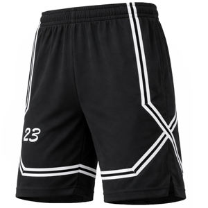 Shorts mi-longs décontractés pour hommes, légers, en maille, pour la course à pied, la salle de sport, avec poches, respirants, anti-humidité, 100% polyester - Product Image 4