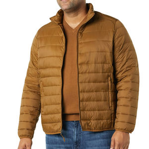 Men's Winter Feather Quilted Puffer Jackets Stand Zipper Windproof Lightweight Washed <b>Sprayed</b> Casual Outdoor Bubble - Product Image 3