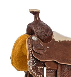 Sillín occidental de caballo de cuero de búfalo de cuero genuino de calidad superior para carreras de barriles y equitación con tamaños personalizados - Product Image 4