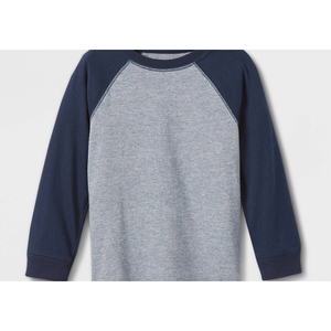 Maglietta a maniche lunghe in jersey a girocollo per bambini Cat & Jack, blu navy, taglia 2T, 100% cotone - Product Image 2