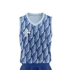 Conjuntos de uniformes de baloncesto de verano para hombres ATLANTIC 100% poliéster de secado rápido transpirable logotipo personalizado servicio OEM - Product Image 4