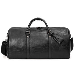 Sac de voyage multifonctionnel en cuir imperméable pour hommes, grande capacité, motif géométrique, week-end, haute qualité, durable - Product Image 6