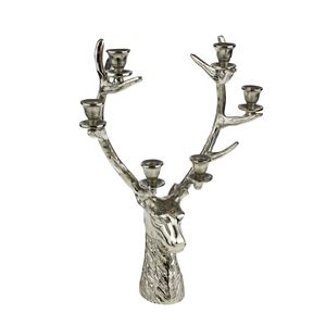 Portavelas de Metal para decoración de Mesa del hogar en estilo único Iluminación de fiesta y boda Portavelas hecho a mano en forma de ciervo - Product Image 4
