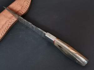 OEM fait à la main en acier au carbone de haute qualité de qualité industrielle chasse survie Tanto Style Skinner couteau de camping manche en bois ZR55 - Product Image 4
