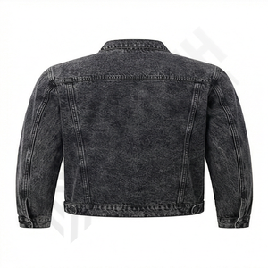 Veste en jean décontractée pour homme, style ample, vintage unique, lavée, vêtement d'extérieur tendance, durable, à prix compétitif - Product Image 2