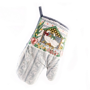 New Embroidered Design 100% OEM Organic Cotton ECO Friendly Oven Mitten at Lowest <b>Price</b> in India - Product Image 4