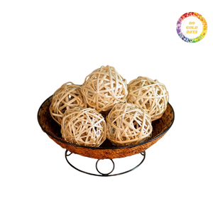 Boule de rotin bon marché en gros décoration tissée artisanale de haute qualité pour l'affichage de mariage de fête de jardin à la maison - Product Image 3