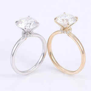 Anello con Diamante Solitario da Laboratorio 1ct IGI D/VVS1, Oro 10k 14k 18k, Anello di Fidanzamento e Matrimonio per Donna, Gioielleria Fine - Product Image 3