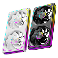 Ventilateur de boîtier PC XINMAI blanc 240 mm à pales inversées ARGB, ventilateur de refroidissement pour ordinateur de jeu intégré double 4 broches PWM 5V 3 broches
