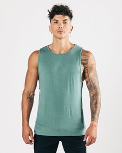 Tela transpirable entrenamiento liso gimnasio chicos camisetas sin mangas al por mayor mejor camiseta sin mangas para hombre - Product Image 6