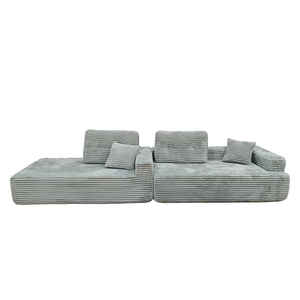 Sofá Seccional en Forma de L Tapizado en Tela Ecológica Moderna, Estilo Americano, para Apartamento/Villa, Precio Bajo, Envío Gratis - Product Image 5