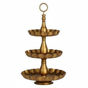 Support de plateau de service en métal à un niveau, design rustique et fabuleux, présentoir à desserts et cupcakes pour mariages et décoration intérieure, prix bas - Product Image 6