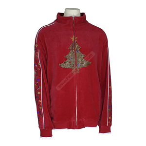 Chándales de diamantes de imitación rojos personalizados de calidad superior Chándales de diamantes de imitación superventas Precio barato Chándales de diamantes de imitación - Product Image 3