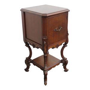 Elegante mesita de noche victoriana de caoba, exquisitos muebles de dormitorio tallados a mano con mesa decorativa de almacenamiento para su dormitorio - Product Image 1