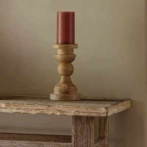 Portavelas de madera de mango, portavelas de madera - Product Image 1