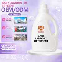 Détergent à lessive liquide écologique pour bébé 1L, formule au lait de coco pour l'entretien quotidien des vêtements, produits de nettoyage