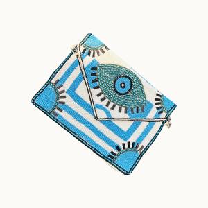 Bolso Bandolera de Lona con Cuentas y Diseño de Ojo Turco - Product Image 2