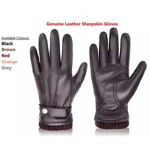 Vente en gros de gants en cuir de mouton véritable pour hommes mode hivernale gants de conduite automobile en peau de daim écran tactile fabriqués au Pakistan - Product Image 5