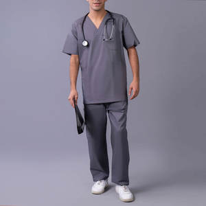 Tenue d'infirmière et de médecin, ensemble de blouses et de pantalons en deux pièces, élastique, unisexe, uniforme d'hôpital - Product Image 1