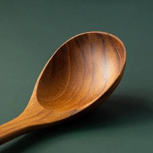 Utensilio de cocina de acacia de madera natural, cuchara de cocina hecha a mano, cucharón, vajilla sostenible ecológica - Product Image 4