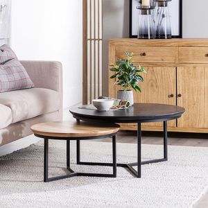 Table d'appoint en bois fabriquée à la main avec finition naturelle parfaite pour les intérieurs de ferme rustique et d'appartements modernes - Product Image 1