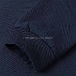 Plaine surdimensionné hommes vêtements sweats à capuche Top qualité bleu marine couleur à manches longues 100% coton polaire basics sweat - Product Image 6