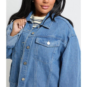 Chaqueta Vaquera de Invierno para Mujer 2025, con Cuello Alto Grueso, Estilo Urbano, Técnica de Lavado, Decoración de Piel, Transpirable - Product Image 4