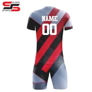 Sublimación Fútbol Jersey Sets Medias mangas Jersey para el desgaste del equipo profesional Dos uniformes de fútbol - Product Image 2