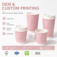 Gobelet promotionnel de luxe pour marque d'entreprise, qualité supérieure, résistant aux hautes températures, base fiable, gobelet en papier double couche