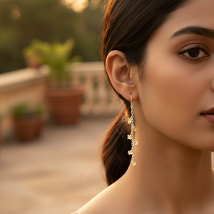 Boucles d'oreilles pendantes en argent sterling 925 style bohème avec cristal de citrine pour femme, à porter au quotidien - Product Image 2