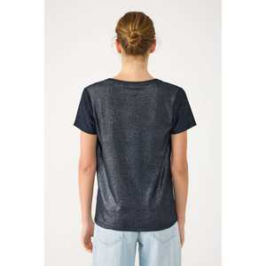 Top Básico Casual con Cuello en V de Tela Brillante 100% Poliéster - Product Image 4