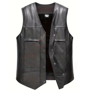 Gilet d'hiver pour homme en laine/polyester respirant et durable, imperméable et coupe-vent, avec poche 5 dimensions - Product Image 1