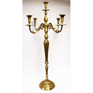 Home & Wedding Decorate Aluminum <b>Candelabra</b> in 5 Arms Silver Finished Best Wholesale Prices for Tabletop Decorate & Restaurants - Product Image 3