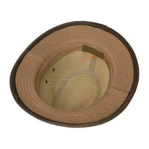 หมวกผ้าฝ้ายเคลือบแวกซ์สำหรับกิจกรรมกลางแจ้งและตกปลาทำจากผ้าฝ้ายสั่งแบบใหม่ - Product Image 4